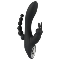 SMILE Triple - vibrador 3 puntas recargable y resistente al agua (negro)   SMILE Triple - vibrador 3 puntas recargable y resistente al agua (negro)