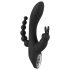 SMILE Triple - Vibrador impermeable de 3 puntas con batería (negro)