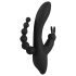 SMILE Triple - Vibrador impermeable de 3 puntas con batería (negro)