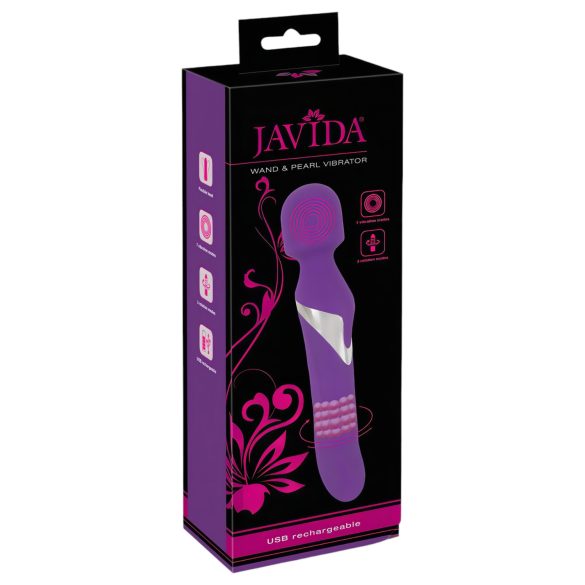 Javida Wand & Pearl - 2en1 vibrador masajeador (lila)