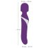 Javida Wand & Pearl - 2en1 vibrador masajeador (lila)