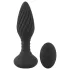 ANOS - vibrador anal rotatorio con cuentas - silicona negra