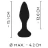 ANOS - vibrador anal rotatorio con cuentas - silicona negra