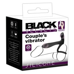 Black Velvet - vibrador y anillo 2 en 1 recargable (negro)