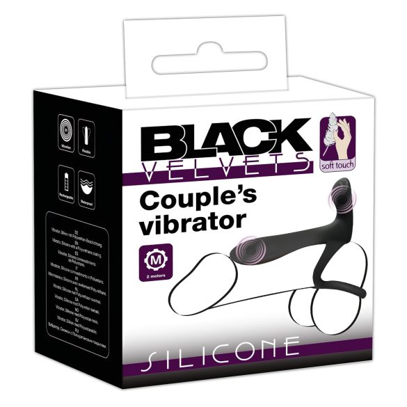 Black Velvet - vibrador y anillo 2 en 1 recargable (negro)