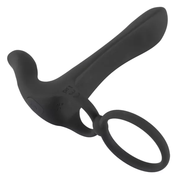 Black Velvets - vibrador pareja y anillo pene recargable 2en1 - silicona negra