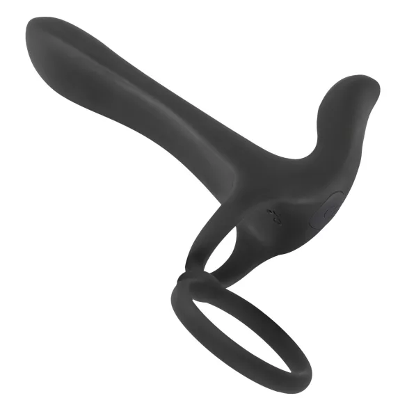 Black Velvets - vibrador pareja y anillo pene recargable 2en1 - silicona negra