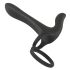 Black Velvet - vibrador y anillo 2 en 1 recargable (negro)