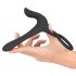Black Velvet - vibrador y anillo 2 en 1 recargable (negro)
