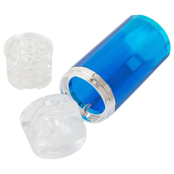 You2Toys - masturbador automático rotatorio y empuje - silicona azul blanco