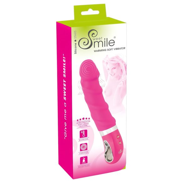 SMILE Soft - vibrador recargable con calor - silicona rosa
