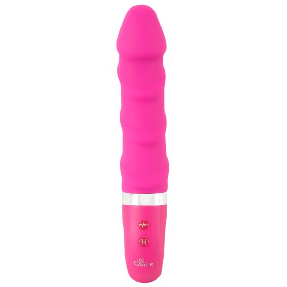 SMILE Soft - vibrador recargable con calor - silicona rosa