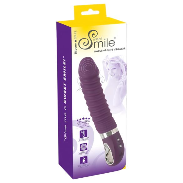 SMILE Soft - vibrador recargable con calefacción - silicona lila