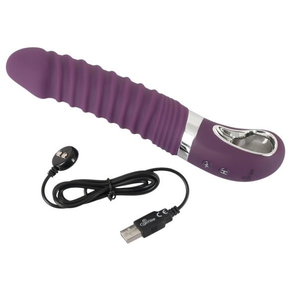 SMILE Soft - vibrador recargable con calefacción - silicona lila