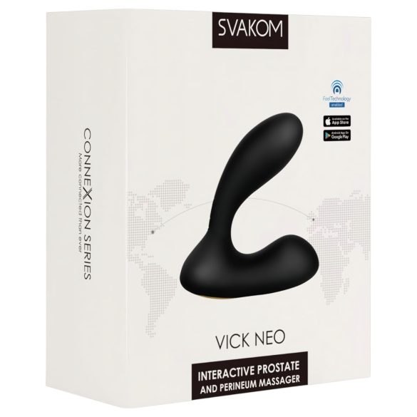 Svakom Vick Neo - vibrador anal recargable VR - silicona negra