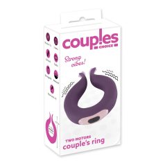  Couples Choice - anillo vibrador recargable, doble motor (lila)