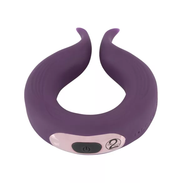 Couples Choice - anillo para pene recargable doble motor silicona lila