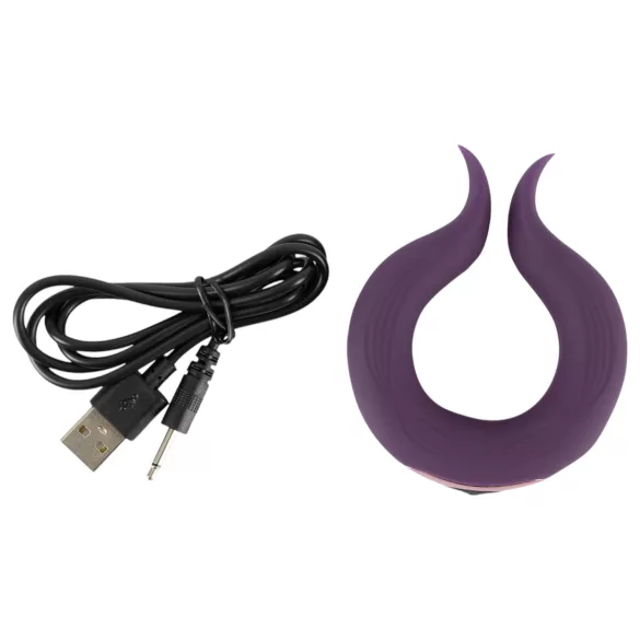 Couples Choice - anillo para pene recargable doble motor silicona lila