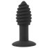 Black Velvet Twist - recargable vibrador anal silicona (negro)
