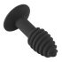 Black Velvet Twist - recargable vibrador anal silicona (negro)