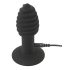 Black Velvet Twist - recargable vibrador anal silicona (negro)