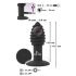 Black Velvet Twist - recargable vibrador anal silicona (negro)