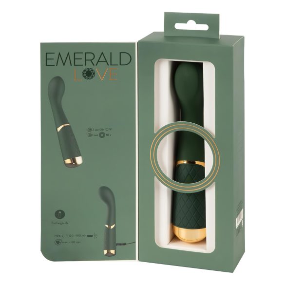 Emerald Love - vibrador punto G recargable impermeable silicona verde