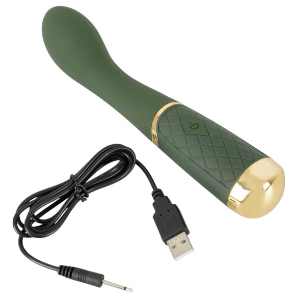 Emerald Love - vibrador punto G recargable impermeable silicona verde