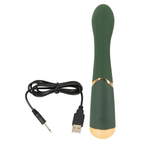 Emerald Love - vibrador punto G recargable impermeable silicona verde