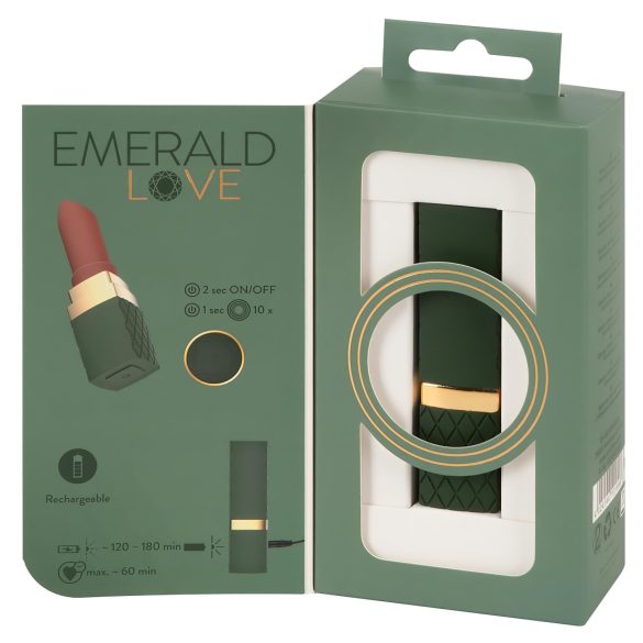 Emerald Love - vibrador discreto recargable resistente al agua - rojo