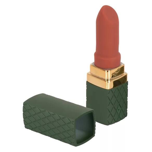 Emerald Love - vibrador en forma de barra de labios recargable e impermeable (rojo)