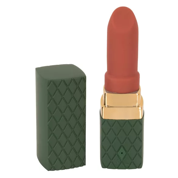 Emerald Love - vibrador en forma de barra de labios recargable e impermeable (rojo)