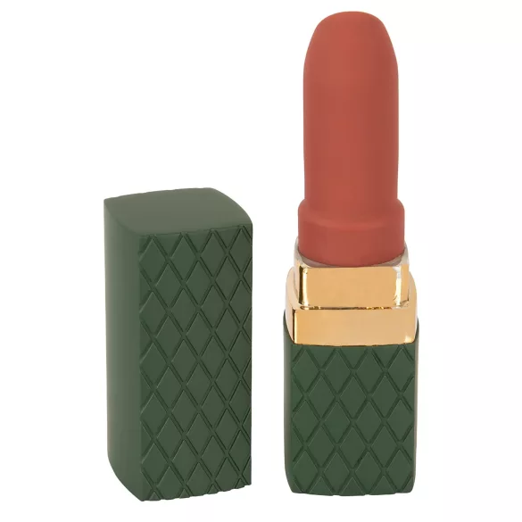 Emerald Love - vibrador en forma de barra de labios recargable e impermeable (rojo)