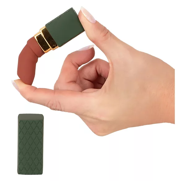 Emerald Love - vibrador en forma de barra de labios recargable e impermeable (rojo)