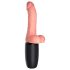 King Cock Plus 6,5 - Vibrador empujador con testículos - Natural