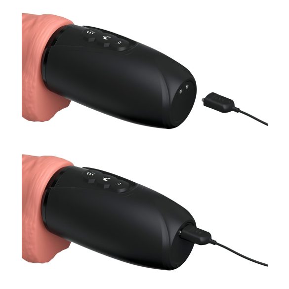 King Cock Plus 6,5 - consolador realista vibrador con testículos - color natural