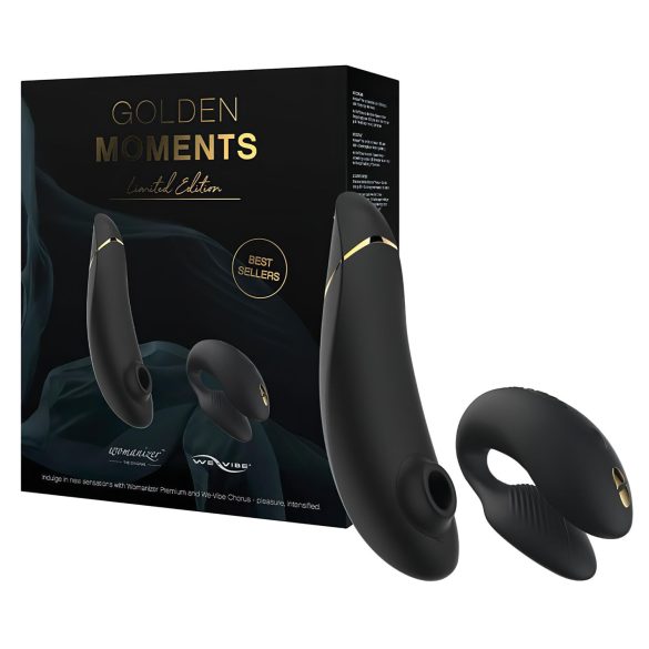 Womanizer Golden Moments 2 - vibrador doble negro