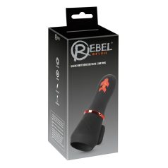 Rebel - vibrador de glande recargable, 2 motores (negro)