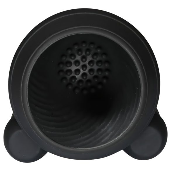 Rebel - vibrador para pene con 2 motores recargable - silicona negra