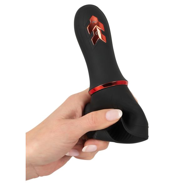 Rebel - vibrador para pene con 2 motores recargable - silicona negra