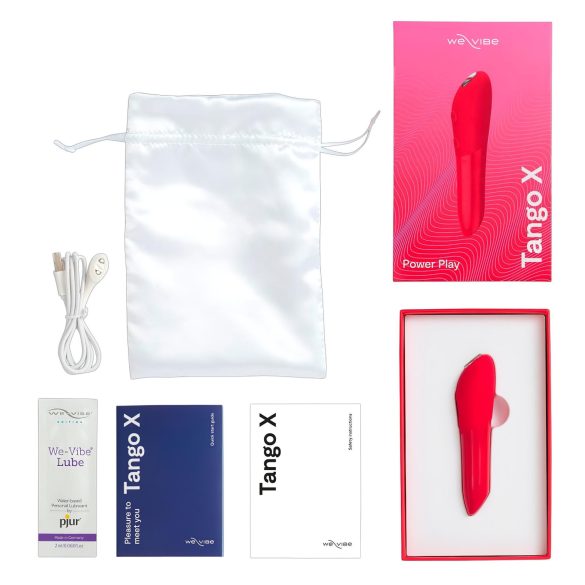 We-Vibe Tango X - vibrador tipo bala recargable impermeable coral