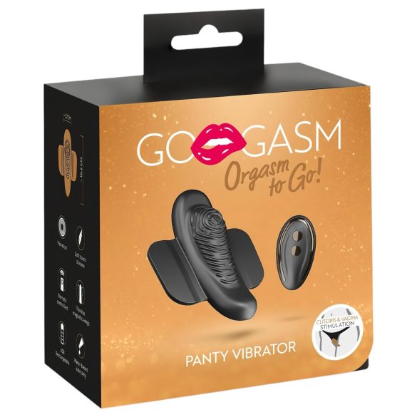 GoGasm Panty - vibrador de clítoris inalámbrico recargable (negro)