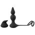 Rebel 2en1 anillo vibrador anal radio con batería (negro)