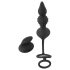 Rebel 2 en 1 - vibrador anal recargable con anillo para pene y radio (negro)