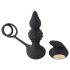 Rebel 2en1 anillo vibrador anal radio con batería (negro)