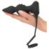 Rebel 2en1 anillo vibrador anal radio con batería (negro)