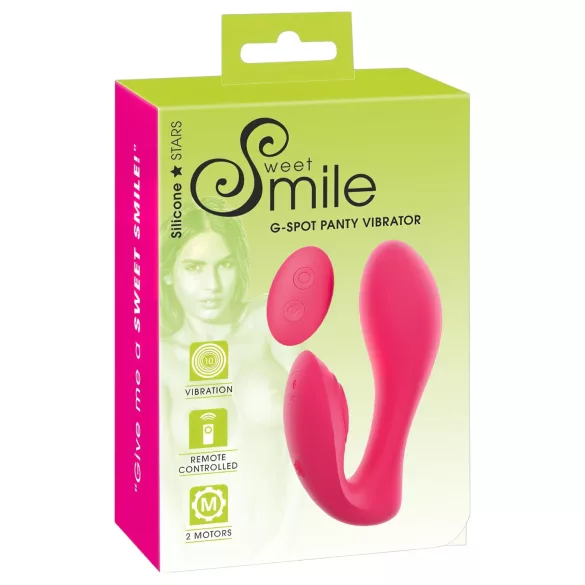 SMILE - vibrador para braguitas recargable 2 en 1 con control remoto - rosa