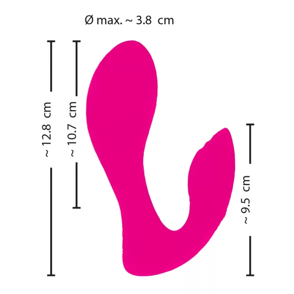 SMILE - vibrador para braguitas recargable 2 en 1 con control remoto - rosa