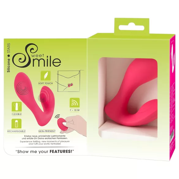 SMILE - vibrador para braguitas recargable 2 en 1 con control remoto - rosa