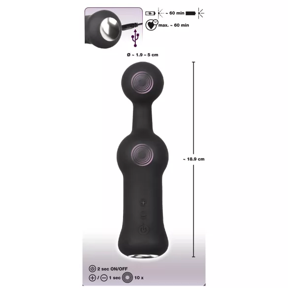 Black Velvets - Vibrador prostático (negro)